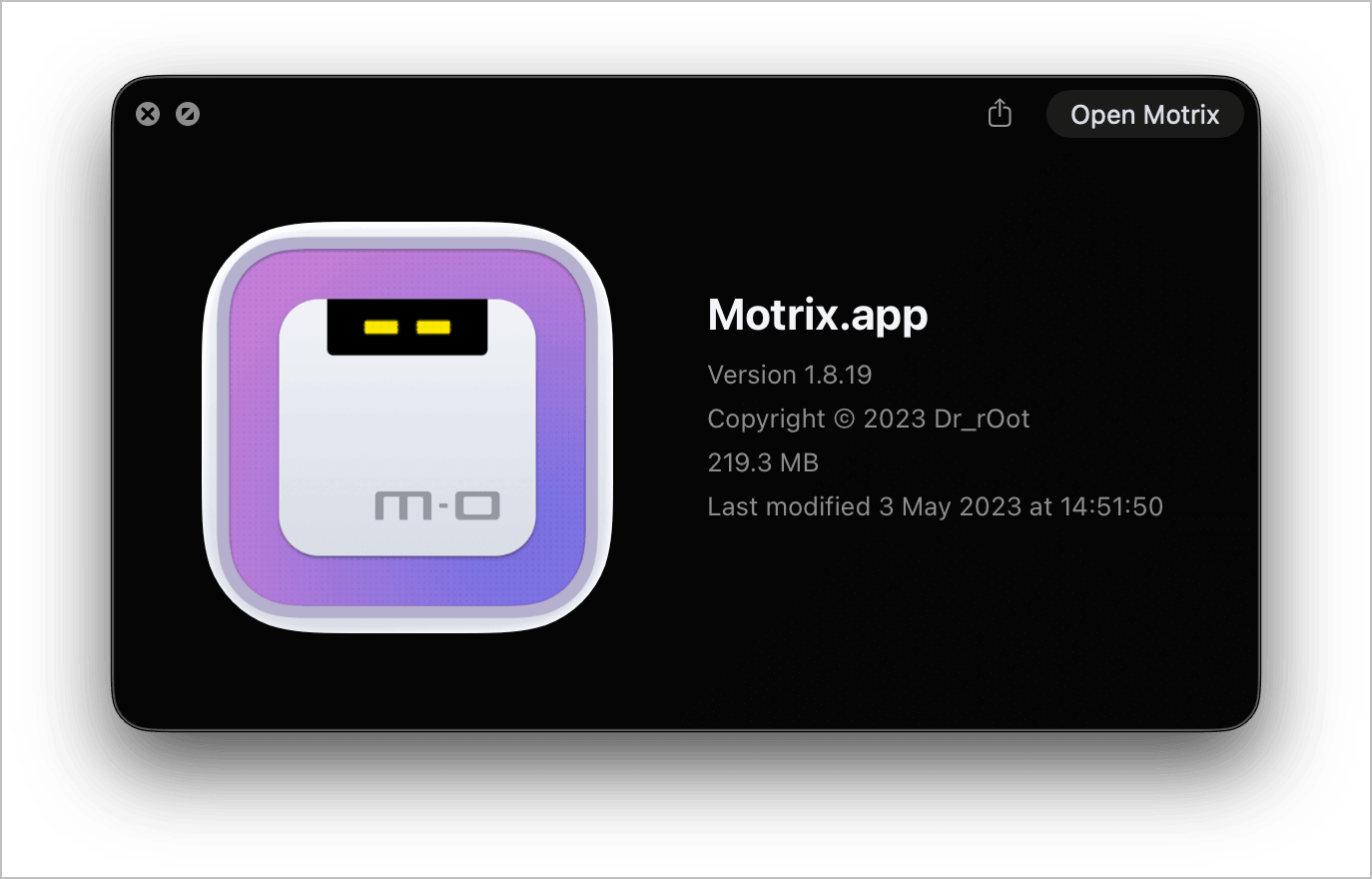 Motrix (original) app info
